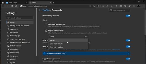 How To Enable Password Verification For Password Autofill In Microsoft