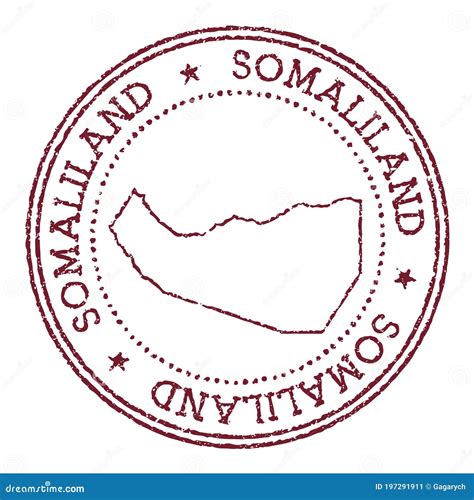 Somaliland Map Rough Outline Against The Backdrop Cartoon Vector