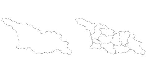 Georgia map. Map of Georgia in white set 38511261 Vector Art at Vecteezy