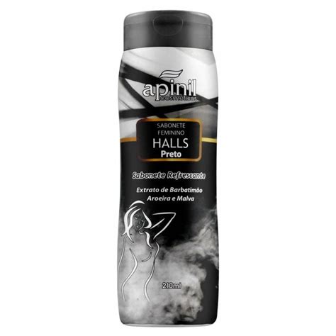 Sabonete Íntimo Feminino Refrescante De Halls Preto 210ml Apinil