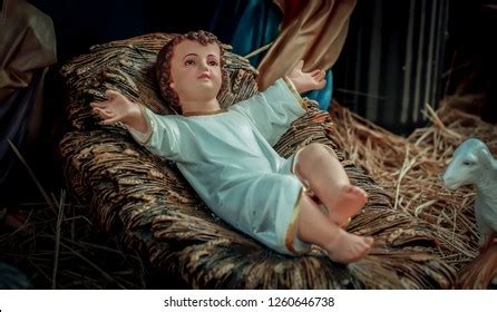 Christmas Nativity Scene Baby Jesus Stock Photo 1260647560 | Shutterstock