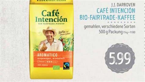 J j Darboven Café Intención Bio fairtrade kaffeepads Angebot bei Edeka