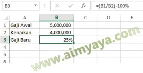 Cara Menghitung Persentase Kenaikan Gaji Cara Aimyaya