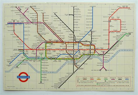 London Underground Diagram Of Lines And Station Index Tri Fold