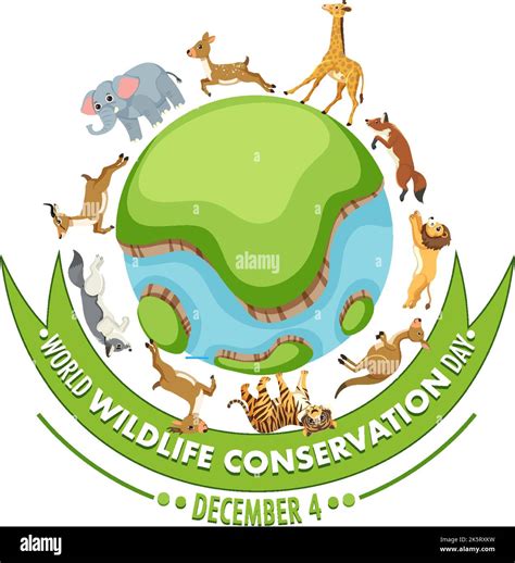 World Wildlife Conservation Day Poster Template Illustration Stock