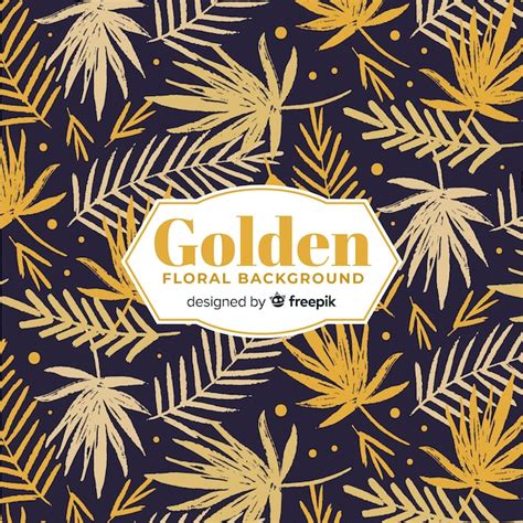 Free Vector | Golden floral background