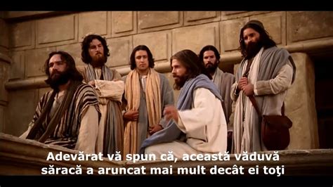 Isus Hristos învață despre zeciuială și văduva săracă subtitrare