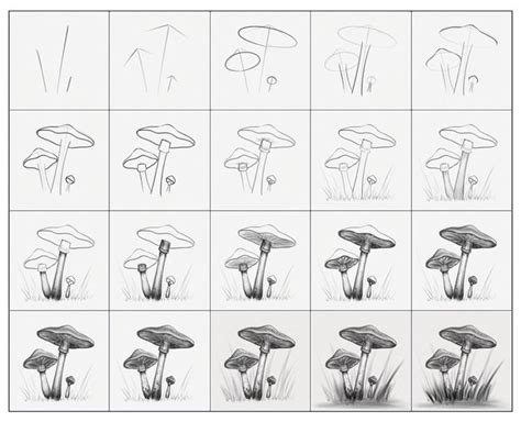 How To Draw A Mushroom Step By Step Art Tutorial Artlex In 2024