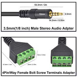 Amazon Poyiccot Mm Speaker Wire Adapter Mm Pole