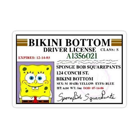 Bikini Bottom License Maker At Lola Leslie Blog