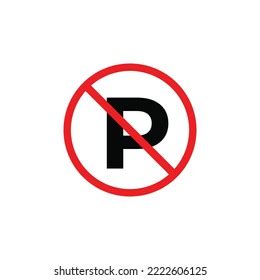 No Parking Symbol Sign Vector Illustration Stock Vector Royalty Free