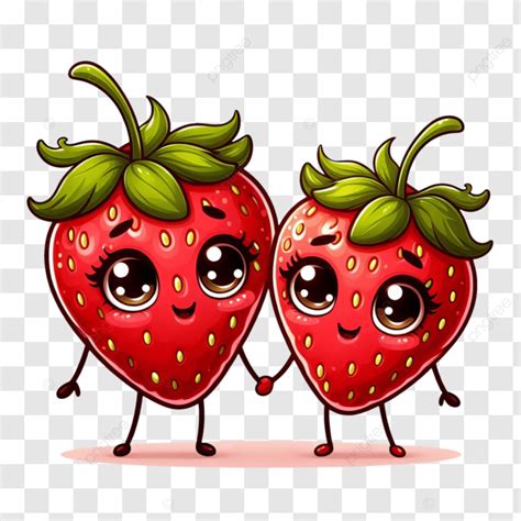 Funny Cartoon Happy Strawberries Sublimation Funny Cartoon Happy