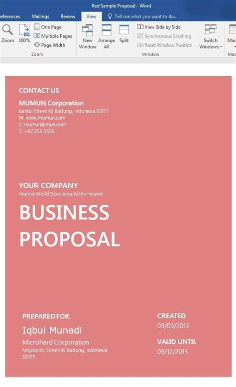 Project Proposal Template Word Free | Template-two.vercel.app