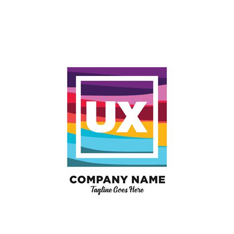 UX initial logo With Colorful template vector. 23320828 Vector Art at ...