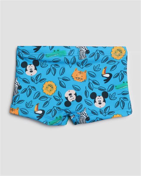 Riachuelo Sunga Infantil Boxer Mickey Na Selva A Azul Disney