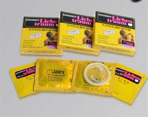 Dhl Free Adult Sex Product Men Erosex Liebes Traum Super Durable Condoms 2pcs Box 100box Set