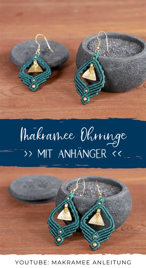 Makramee OHRRINGE Orientalisch Anleitung Tutorial DIY Micro