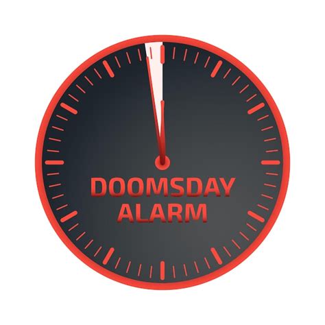 Premium Vector Doomsday Alarm Poster Doomsday Clock Seconds To