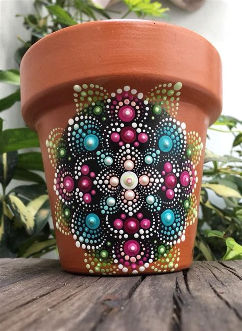 Pin By Mar A Marta On Macetas Decoradas Dot Art Painting Flower Pot