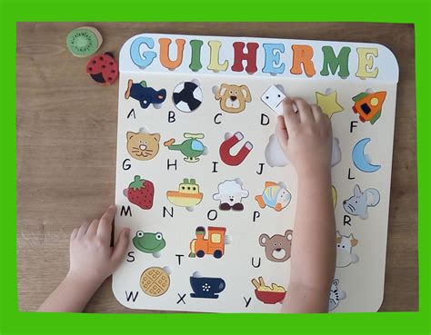 Alfabeto Ilustrado Brinquedo Educativo Pedagógico Encaixe Elo7