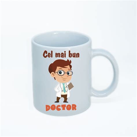 Cana Personalizata Doctor Ceramica Alba 330 Ml EMAG Ro