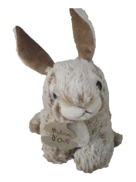 Doudou Histoire D Ours Lapin Z Animoos 15cms Blanc Marron HO2233