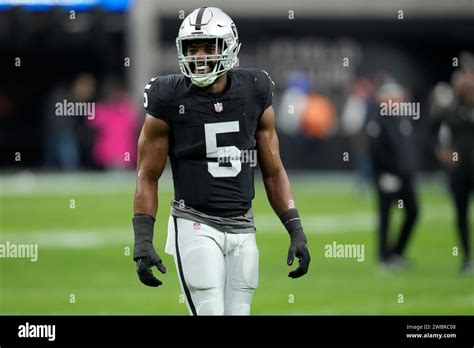 Las Vegas Raiders Linebacker Divine Deablo Warms Up Before An Nfl