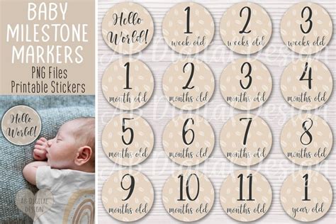 Printable Baby Milestone Markers Milestone Stickers