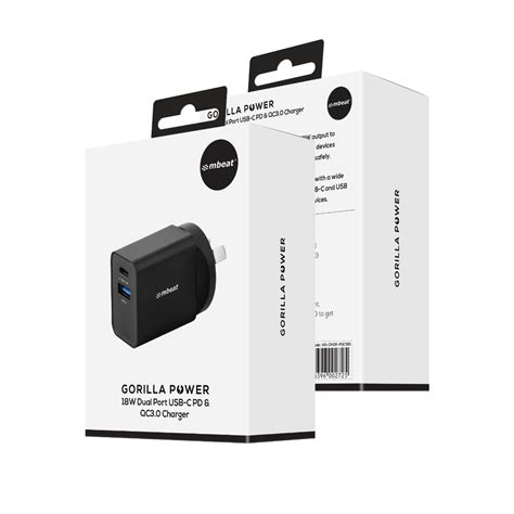 Gorilla Power W Dual Port Usb C Pd Qc Charger