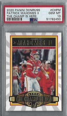 2020 Panini Donruss Patrick Mahomes The Champ Is Here Graded PSA 10 Gem