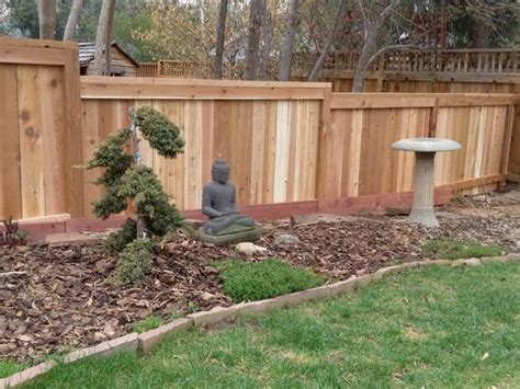 Western Red Cedar Fence Step Construction Transitional Garden Denver By All Access