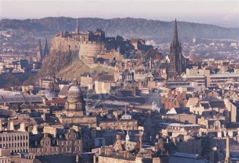 Castle And City From Salisbury Crags Edinburgh 1 Postcard H Std Cb