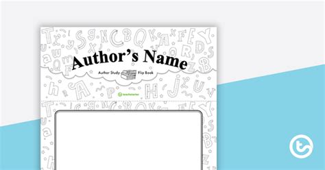 Author Study Flip Book Editable Template Teach Starter