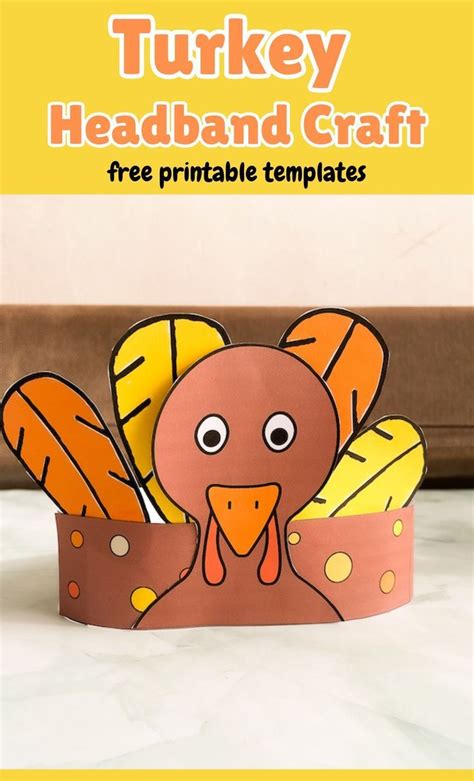 Turkey Headband Craft for Kids - Free template | Turkey headband craft ...