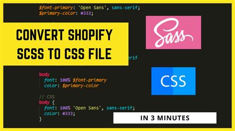 How To Convert Scss And Scss Liquid Files To Css And Css Liquid