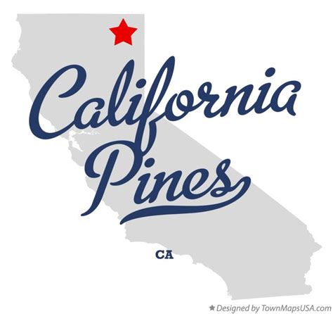 Map Of California Pines Ca California