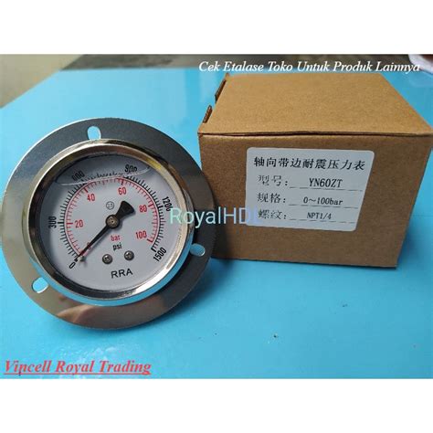 Jual Pressure Gauge Manometer Payung Bar Inch Stainless Rra