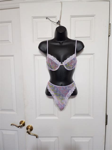 Secret Treasures Nwot Vintage Lingerie Thong Set Size Gem