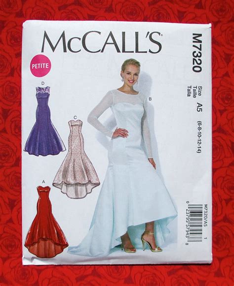 Mccall S Sewing Pattern M7320 Formal Gown Long Evening Etsy