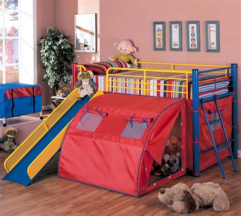 Coaster Oates Lofted Bed with Slide and Tent | Value City Furniture ...