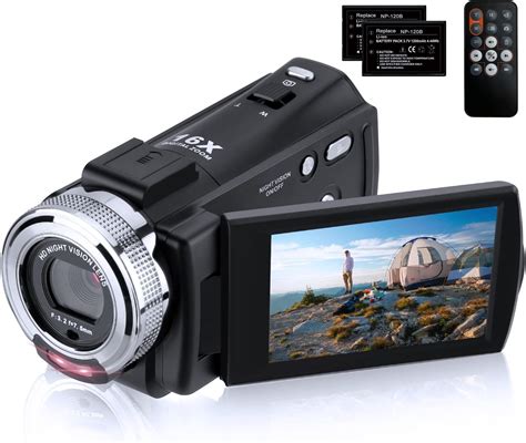 PITIKI Videokamera 4K 48MP 30FPS Camcorder Mit IR Nachtsicht 18 Facher