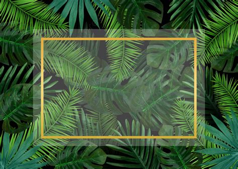 Palm Green Leaves Tile Background Desktop Wallpaper Leaf Green