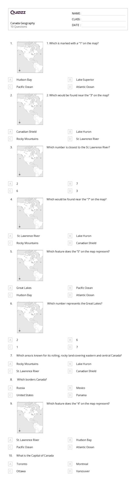 50+ Geography worksheets for 6th Grade on Quizizz | Free & Printable