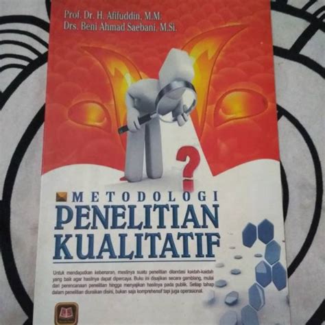 Jual Buku Metodologi Penelitian Kualitatif Afifudin Dan Beni Ahmad