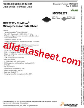 Mcf Clu Datasheet Pdf Freescale Semiconductor Inc