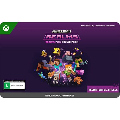 Gift Card Gcmv Minecraft Realms M Microsoft Un Softwares Kalunga