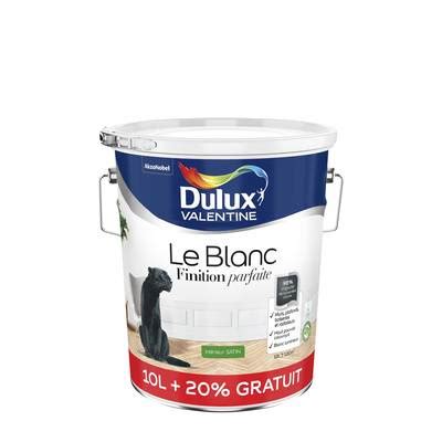 Peinture Acrylique Finition Parfaite Blanc Satin 10 L 20 DULUX