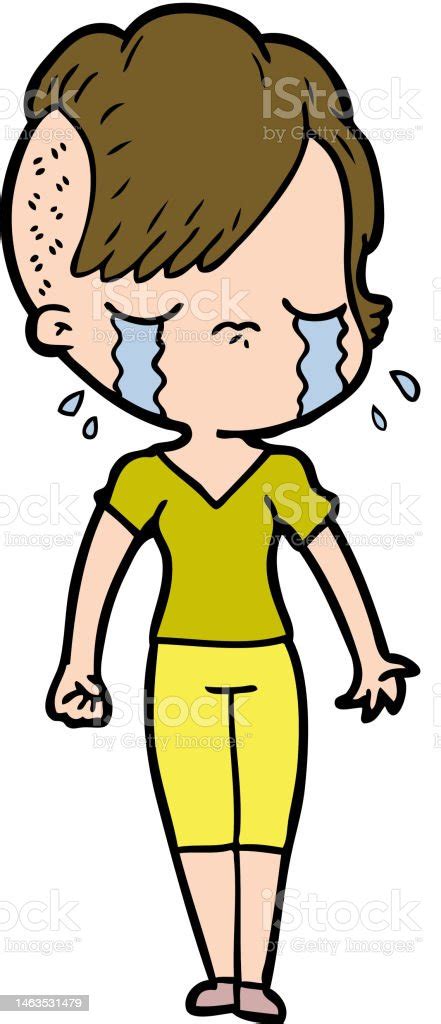 Cartoon Crying Girl Stock Illustration Download Image Now Adult Art Art Product Istock