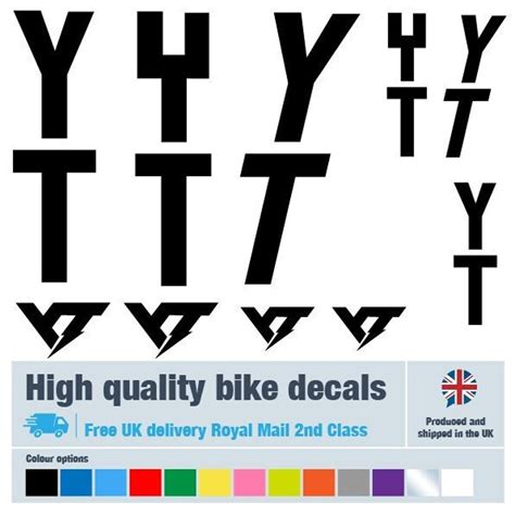 Yt Bike Decals Labels Stickers In Vinyl With Free Bike Protection