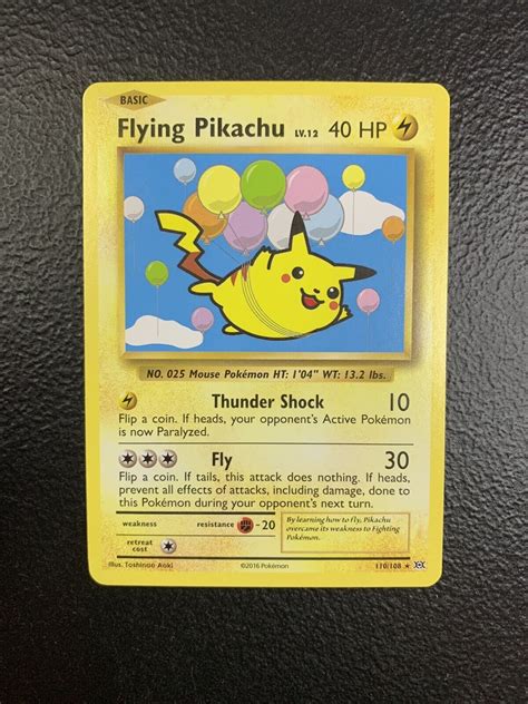 Flying Pikachu Secret Rare Pokemon Tcg Xy Evolutions 110 108 Non Holo Nm Ebay